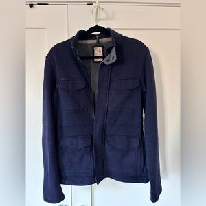 Relwen Navy Blue Fleece Jacket Medium Full Zip